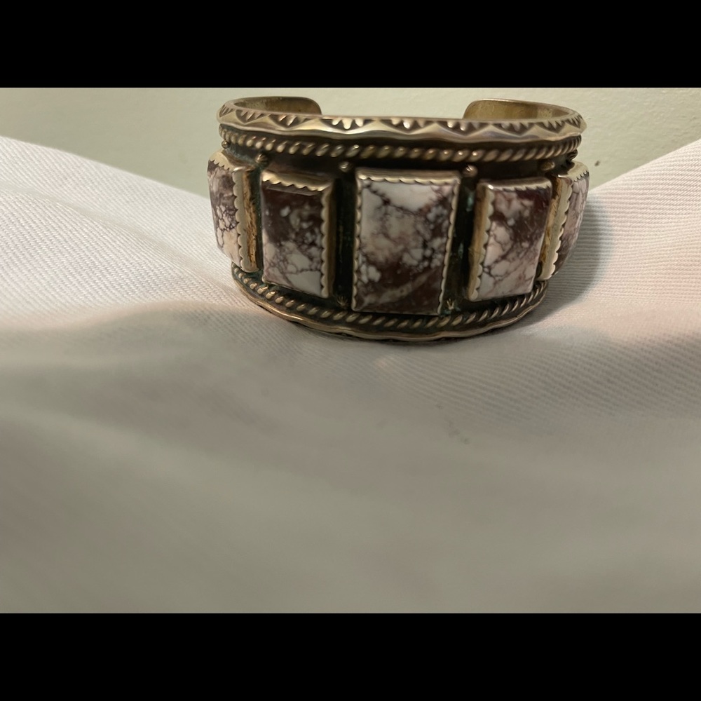 Authentic Navajo Cuff (Sterling/Wild Horse) Singed by MC LUCKY 7”